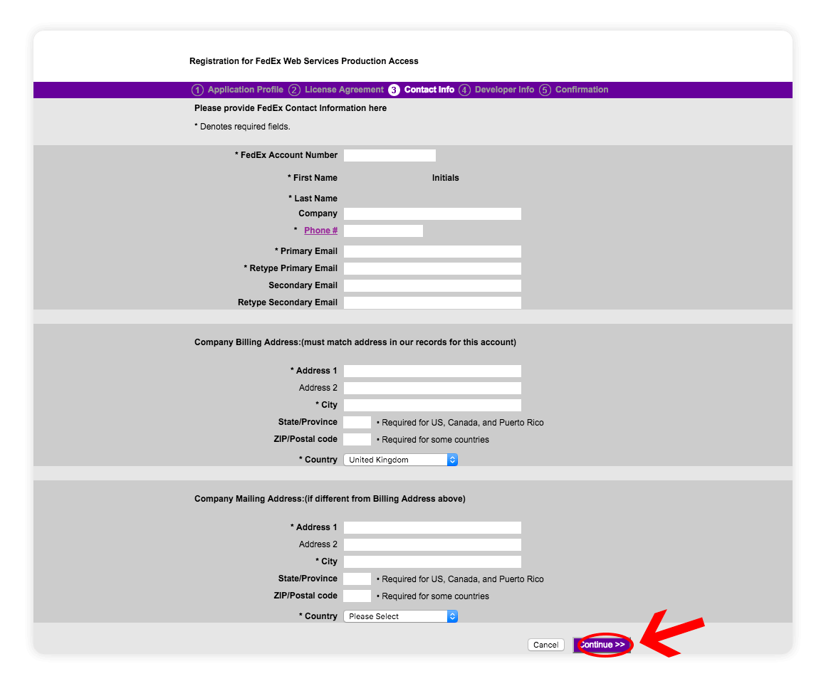 Fedex Registration for Web Services Production Access - multiorders integrations guide