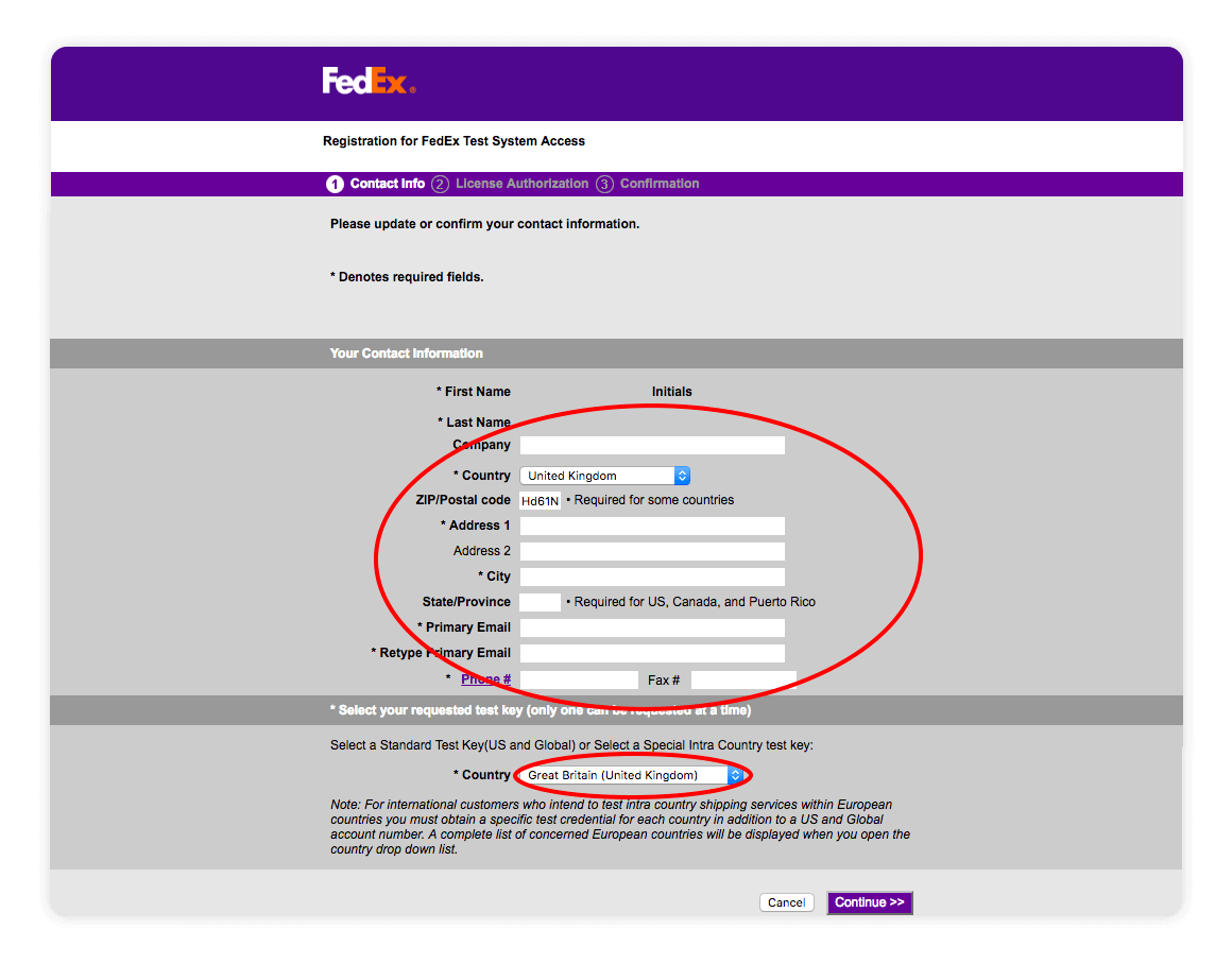 Fedex Web Services Registration for Fedex Test System Access - multiorders integrations guide