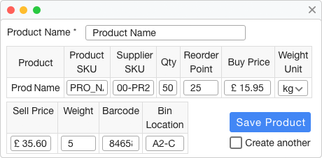 Create new products manually or get your inventory imported automatically