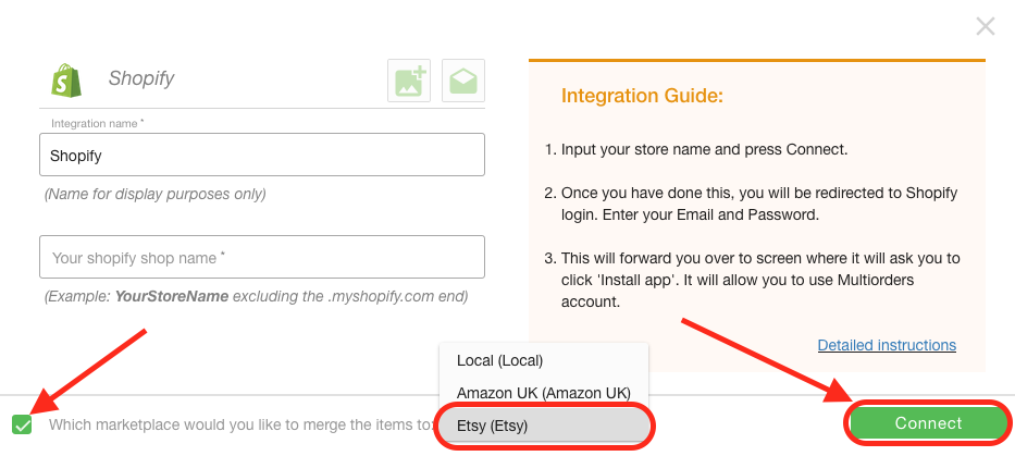 Merge Shopify To Etsy Screenshot Multiorders