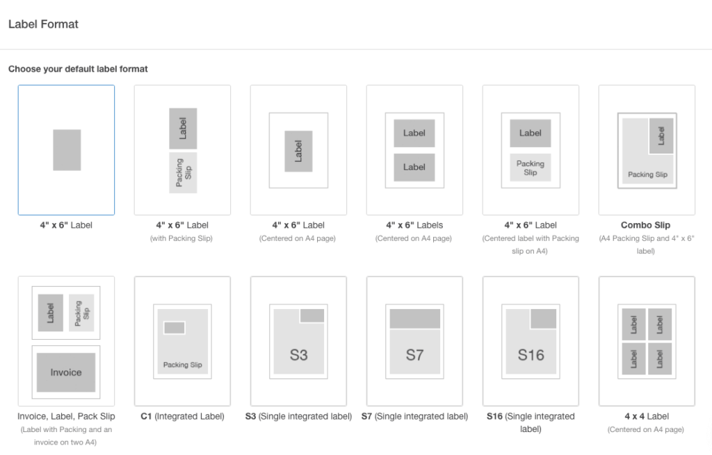 Shipping labels Multiorders
